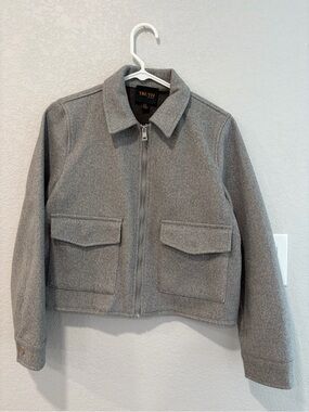 TRUTH Gray Blend Zip-Front Jacket